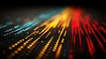Abstract digital data stream, colorful light trails, technology background Royalty Free Stock Photo
