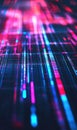 Abstract digital data stream, flowing lines, vibrant colors, tech background, data analysis visualization Royalty Free Stock Photo