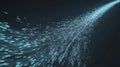 Abstract Digital Data Stream Forming a Concentrated Beam of Light Particles, Representing Fast Information Flow and Modern Royalty Free Stock Photo