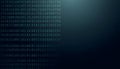 Abstract digital data stream with glowing binary code on a dark futuristic background Royalty Free Stock Photo