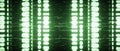 Abstract digital data stream with glowing green binary code and glitch effects Royalty Free Stock Photo