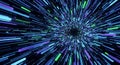 Abstract digital data tunnel light speed burst motion technology Royalty Free Stock Photo