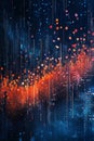 Abstract Digital Data Visualization Background with Colorful Dots and Lines Royalty Free Stock Photo
