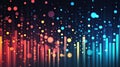 Abstract Digital Data Visualization with Bokeh Lights Royalty Free Stock Photo