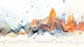 Abstract Digital Data Visualization With Colorful Graphs and Charts in a Modern Style