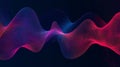 Abstract Digital Data Waveform Background. Dynamic Particle Mesh Flowing in Vivid Neon Pink and Blue Colors Royalty Free Stock Photo