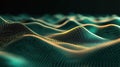 Abstract digital data waves forming network surface Royalty Free Stock Photo