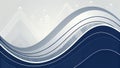 Abstract digital design featuring dynamic wavy lines in various shades of blue and gray. Royalty Free Stock Photo