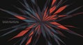 An abstract digital design featuring sharp, angular shapes radiating from the center. Royalty Free Stock Photo