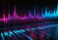 Abstract digital equalizer, sound wave pattern element Royalty Free Stock Photo