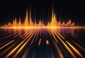 Abstract digital equalizer, sound wave pattern element Royalty Free Stock Photo