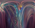 Abstract digital fractal, element soft color card render fantasy design wave, render, motion, , shiny Royalty Free Stock Photo