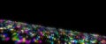 Abstract digital flow particles. Cyber network connection background. Big data visualization. Technology backdrop. 3d rendering Royalty Free Stock Photo