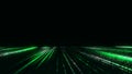 Abstract digital flow particles. Cyber network connection background. Big data visualization. Technology backdrop. 3d rendering Royalty Free Stock Photo