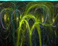 Abstract digital fractal, card explosion dream power blur e