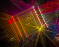 Abstract fractal, vibrant dynamic surface emanating science dark fantasy imagination design explosion, fantastic Royalty Free Stock Photo