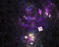 Abstract fractal, dynamic effect dark surreal explosion fantasy imagination design explosion, fantastic Royalty Free Stock Photo