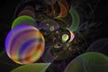 Abstract digital fractal fantasy texture effect energy illusion design background rendering