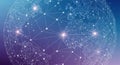 Abstract digital globe with interconnected nodes and circuit patterns on a blue gradient background Royalty Free Stock Photo