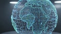 Abstract Digital Globe Network Technology Global Connection Royalty Free Stock Photo