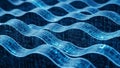 Abstract digital of glowing blue wavy circuits representing data flow and technology Royalty Free Stock Photo