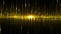 Abstract digital glowing neon light gold color background