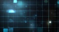 Abstract digital grid background with glowing blue lights and soft bokeh effects, creating a modern and futuristic atmosphere for Royalty Free Stock Photo