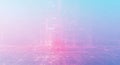 Abstract Digital Grid Network with Pink and Blue Gradient Background technology Royalty Free Stock Photo