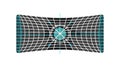 Abstract Digital Grid Sphere. Global Data Network, vector design Generative AI Royalty Free Stock Photo