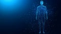 Abstract human body digital network connection Royalty Free Stock Photo