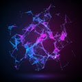 Abstract digital illustration featuring a dynamic network of b Royalty Free Stock Photo