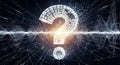 Abstract Question Mark with Data Visualization Royalty Free Stock Photo