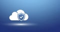 Digital Cloud Security Concept: Icon for Safe Data Storage and IT Infrastructure Protection Royalty Free Stock Photo