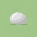 Abstract digital illustration of a white, glossy egg on a soft green background Royalty Free Stock Photo