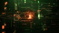 Abstract digital interface design featuring technology and text space