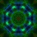 Abstract digital kaleidoscope graphic meditation unique texture mandala, color ornament, decor background