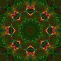 Abstract digital kaleidoscope ornament graphic meditation unique texture mandala, color ornament, decor background