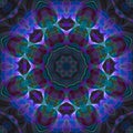 Abstract digital kaleidoscope ornament meditation unique texture mandala, color ornament, decor background