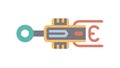 Abstract Digital Key, Data Access Solution, vector design Generative AI Royalty Free Stock Photo