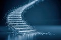 Abstract digital ladder composed of interconnected glowing nodes and lines symbolizing futuristic technology and network Royalty Free Stock Photo