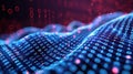 Digital Binary Code Data Stream Abstract Background with Tech Futuristic Concept Royalty Free Stock Photo