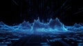 Abstract Blue Digital Music Waveform Sound Spectrum Visualization Royalty Free Stock Photo