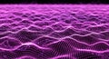 Abstract Digital Landscape of Wavy Pink Particle Mesh with Light Effects background texture Royalty Free Stock Photo