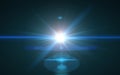 Abstract Digital lens flare in black background. Royalty Free Stock Photo