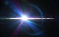 .Abstract digital lens flares special lighting effects on black