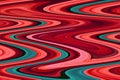Abstract digital liquid marble or mixed acrylic paints effect in pink coral red orange green turquoise teal colors