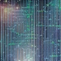 1264 Abstract Digital Matrix: A dynamic and futuristic background featuring an abstract digital matrix with scrolling numbers an