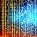 1264 Abstract Digital Matrix: A dynamic and futuristic background featuring an abstract digital matrix with scrolling numbers an