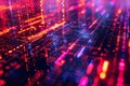Abstract Digital Matrix with Glowing Code Royalty Free Stock Photo