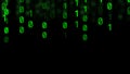 Abstract of digital matrix green code Royalty Free Stock Photo